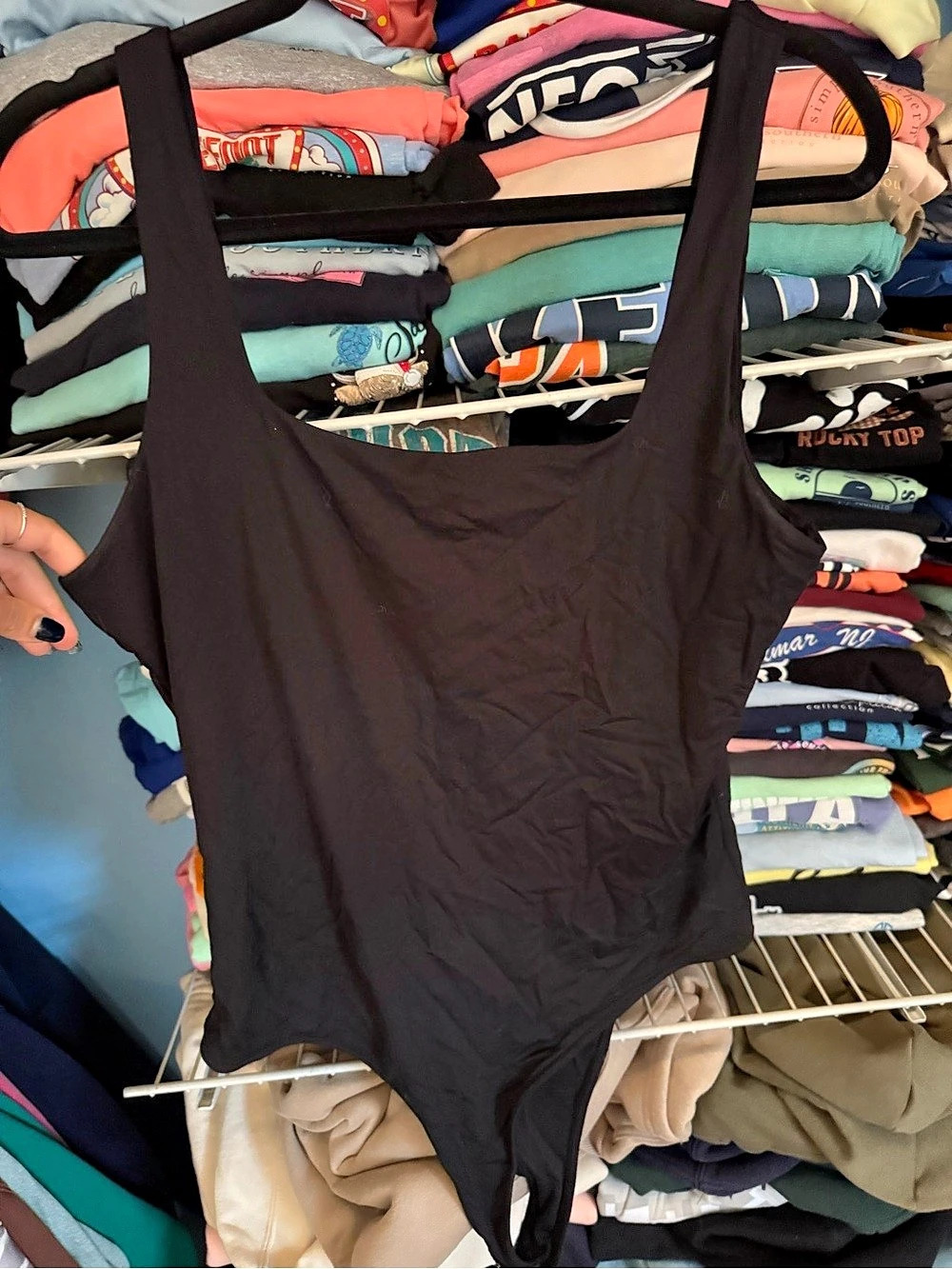 Black One-Piece bodysuit Size XL Like New